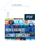 Redes Sociales Como Empezar