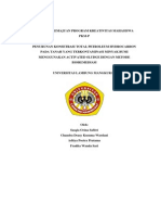 Laporan Kemajuan Program Kreativitas Mahasiswa dengan Judul Penurunan konsentrasi total petroleum hydrocarbon pada tanah yang terkontaminasi minyak bumi menggunakan activated sludge dengan metode bioremediasi