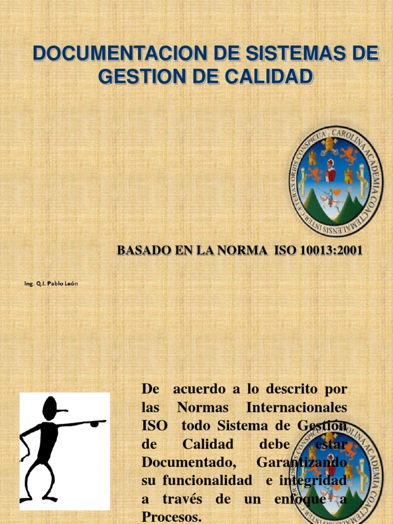 Documentacion de Sistemas de Gestion de Calidad (Iso 10013-2001) | PDF ...