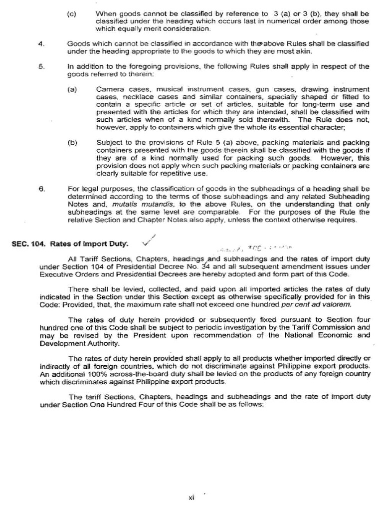 Tariff Code Tariff Taxes Free 30day Trial Scribd