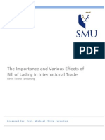 The Importance and Various Effects of Bill of Lading in International Trade