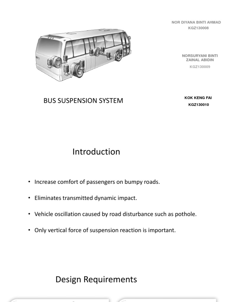 Bus Suspension System Design Analysis | PDF | Suspension (Vehicle ...