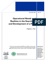 Operational Needs and Realities in the Search for and Development of a Mine