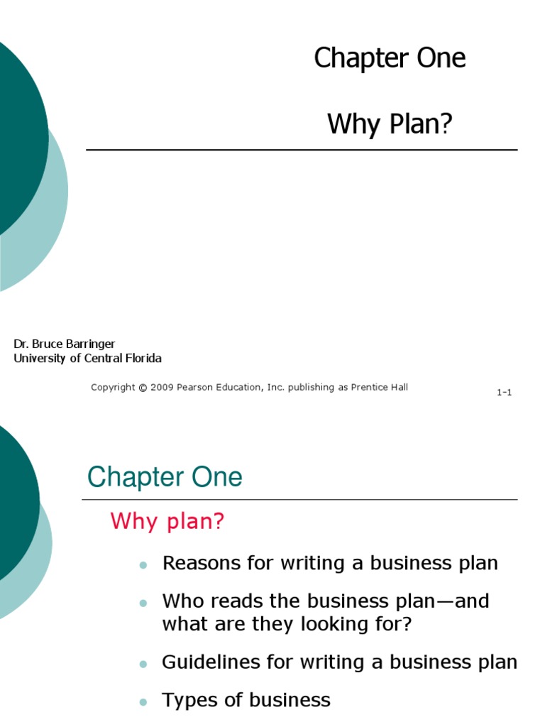business plan chapters