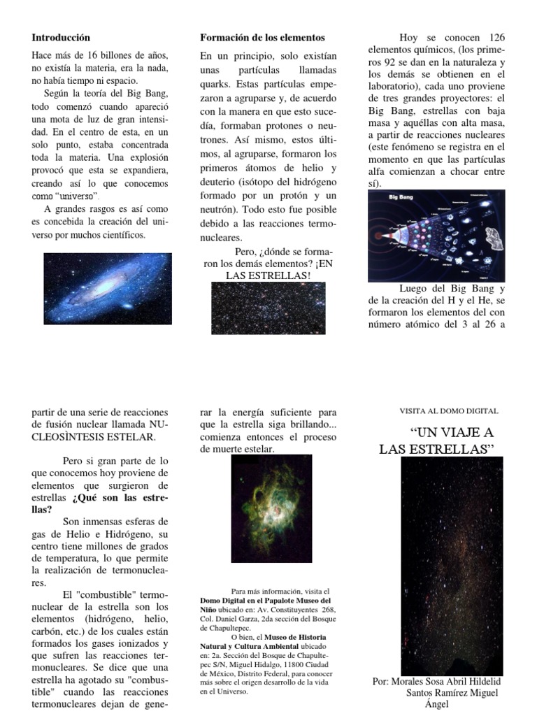 Origen y formación del universo | PDF | Estrellas | Big Bang