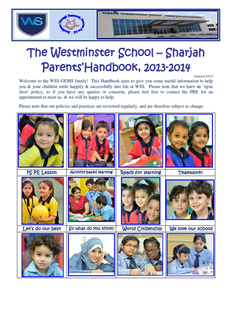 GEMS SCHOOL - Parent Handbook | PDF | Schools | Educational Technology