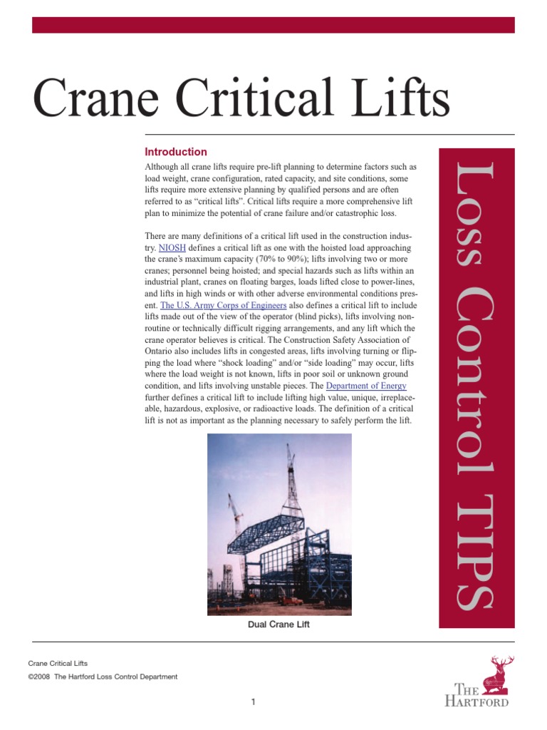 Tips Critical Crane Liftc PDF Crane (Machine) Elevator