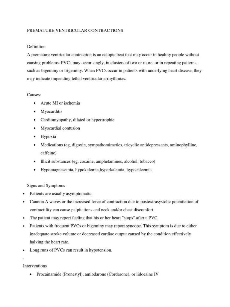 Understanding Premature Ventricular Contractions | PDF | Self-Improvement