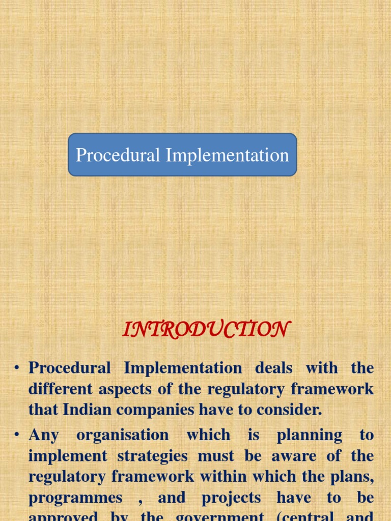 Regulatory Framework for Strategy Implementation | PDF | Exports ...