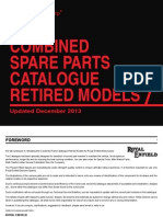 Retired Model Parts Catalogue