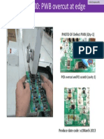 PHOTO OF Defect PWB (Qty 1) : PCB Overcut and R1 Scratch (Cavity 1)