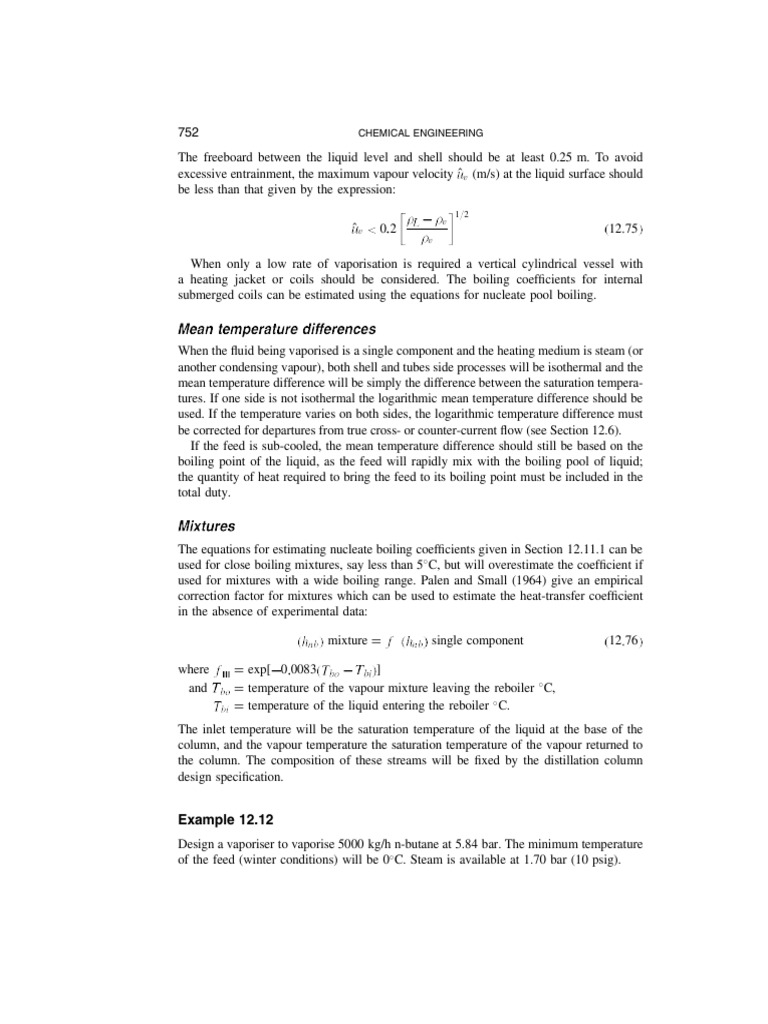 Kettle Reboilers PDF Boiling Temperature