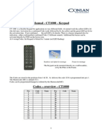 CT1000 Manual Keypad Guide