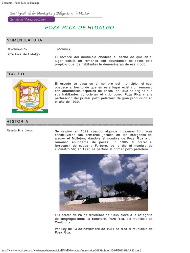 Poza Rica de Hidalgo | PDF | Gobierno | Naturaleza, image size:768x1024