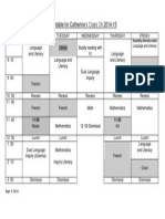 3a Catherinetimetable 14-15