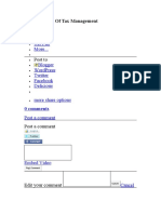 Basic Concept of Tax Management