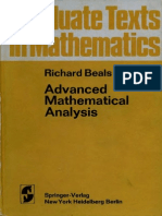 Advanced Mathematical Analysis - R Beals