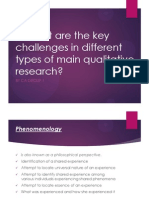 What Are The Key Challenges in Different Types of Main Qualitative Research?