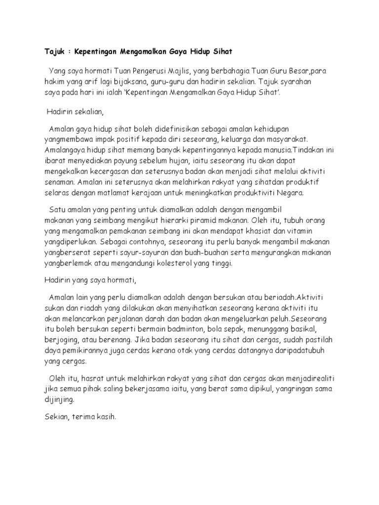 Kepentingan Menjaga Kesihatan Diri Pdf