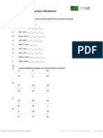 Year 8 Fractions Worksheet