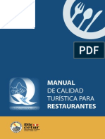 Manual de Calidad Turistica Para Restaurantes - Cusco (Peru)