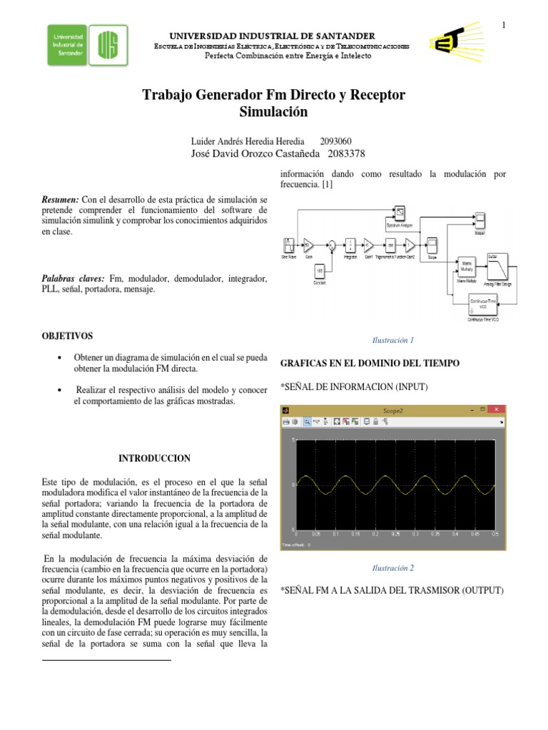 Simulacion FM Directa y Demodulacion | PDF | Modulación de frecuencia ...
