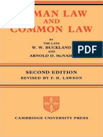 BUCKLAND, W. W. & MCNAIR, Arnold. Roman Law and Common Law - A Comparison in Outline