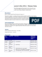 Release Notes- Driver Deployment Utility