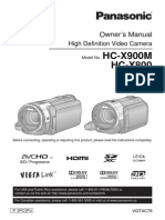 HC-X900M HC-X800: Owner's Manual