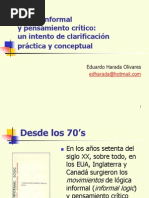 Lógica Informal y Pensamiento Crítico Un Intento de Clarificación Práctica y Conceptual