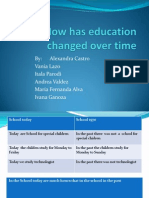 How Education Change Over Time