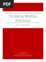 Technical Writing Portfolio by Tony Meza