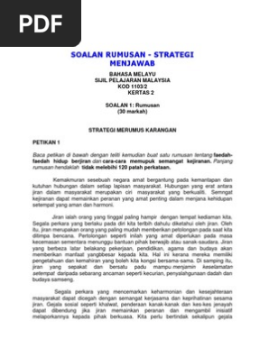 Strategi Menjawab Soalan Rumusan Pdf