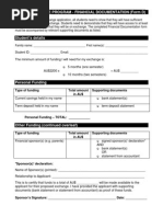 Financial Documentation Form