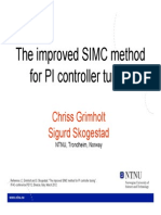 The Improved SIMC Method For PI Controller Tuning