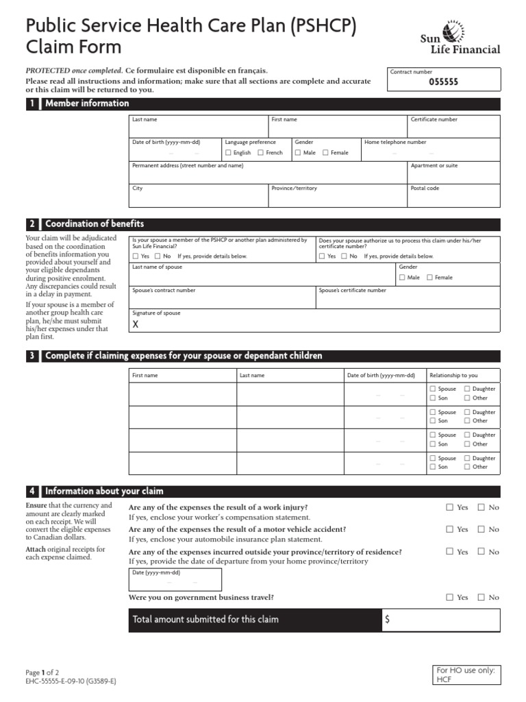 Claim Form PDF Vehicle Insurance Government Information