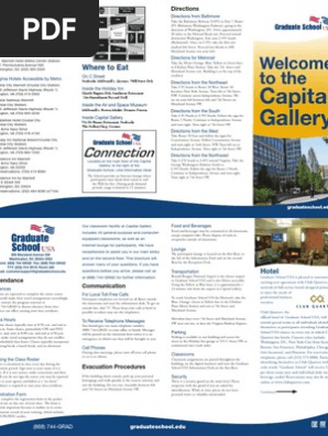 Graduate School USA Capital Gallery Welcome Brochure
