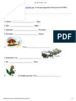 FLE - Mois Et Saisons - Cours