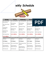 Weekly Schedule 2014