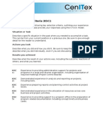 Key Selection Criteria (KSC) :: Situation or Task