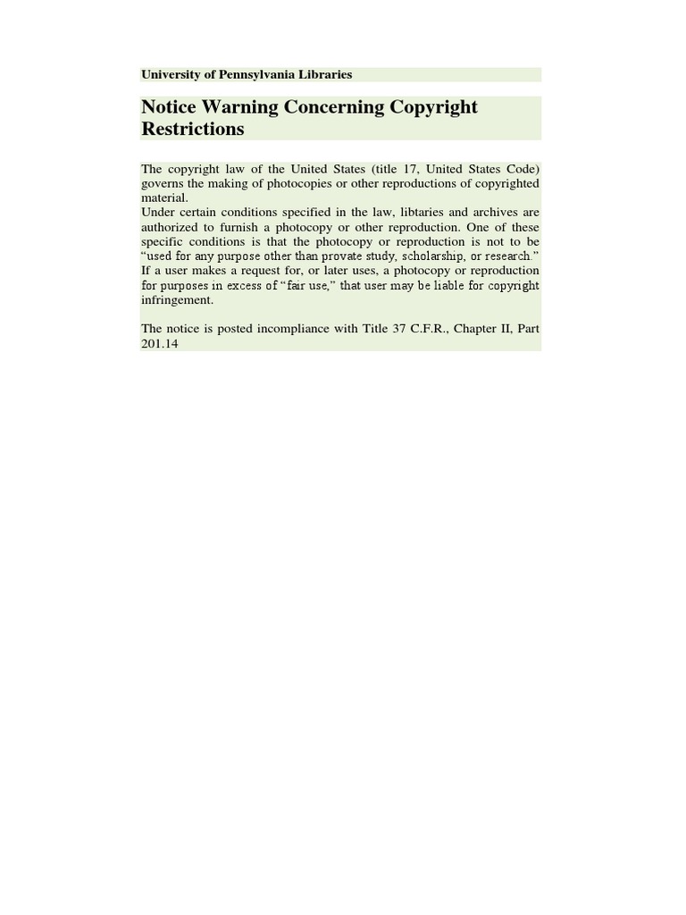 Copyright Notice for Reproductions | PDF