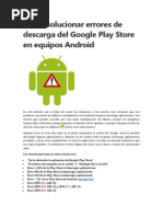 Download Como Solucionar Errores de Descarga Del Google Play Store en Equipos Android by Richard Jara Barnechea SN238482398 doc pdf