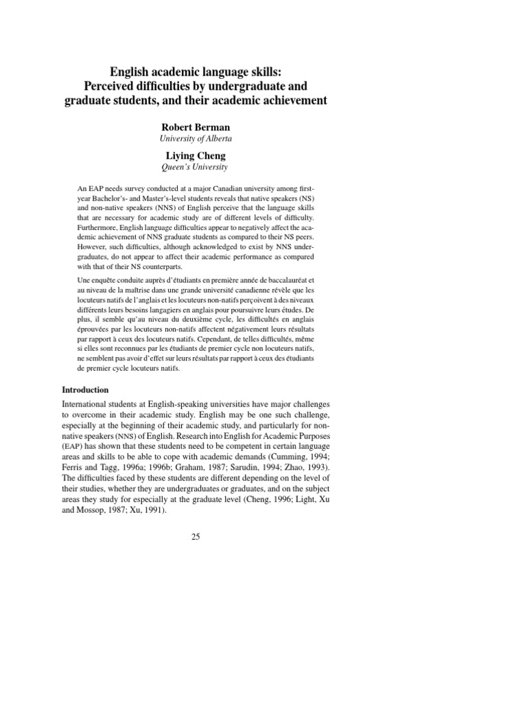 PURDUE UNDERGRADUATE ENGLISH PROFICIENCY intelligence overview