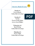 Sigma Society Rush Events 