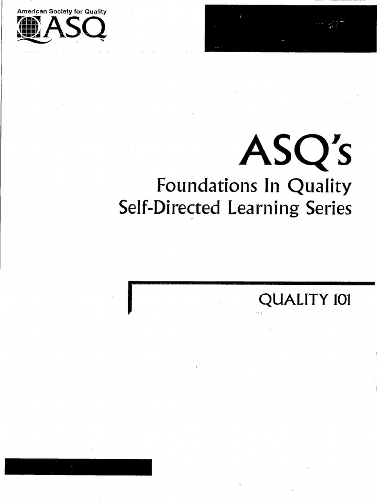 ASQ - Foundations in Quality Self-Directed Learning Series | PDF