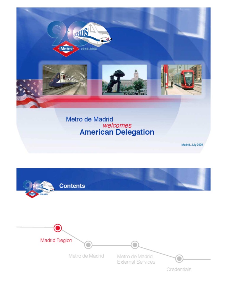 Metro de Madrid Presentation | PDF | Rapid Transit | Public Transport