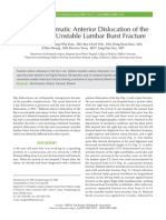 Bilateral Traumatic Anterior Dislocation of The Hip With An Unstable Lumbar Burst Fracture