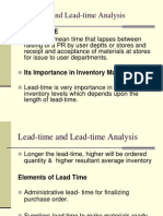 Lead Time and Lead Time Analysis