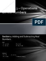 Chapter 1 3 - Operations of Real Numbers