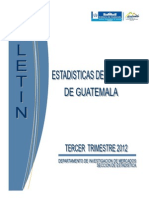 Boletin Estadisticas de Turismo Tercer Trimestre 2012